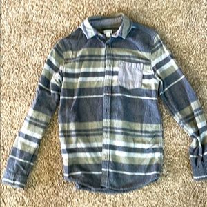 Gymboree button up stripped flannel